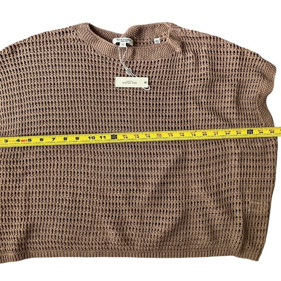 Max Studio London Relaxed open Knit short sleeve Sweater Women’s Size S NWT - Picture 8 of 8
